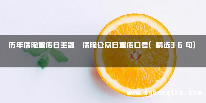 历年保险宣传日主题 保险公众日宣传口号（精选36句）